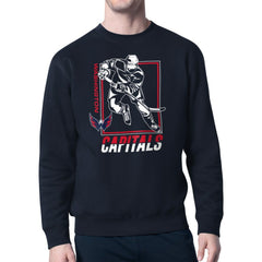 NHL Navy Washington Capitals Starter Player Grid Fleece Pullover Sweatshirt