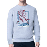 NHL Heather Gray Colorado Avalanche Starter Player Grid Fleece Pullover Sweatshirt