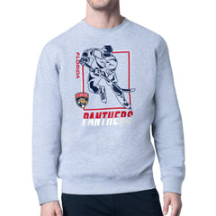 NHL Heather Gray Florida Panthers Starter Player Grid Fleece Pullover Sweatshirt