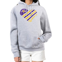 NBA Los Angeles Lakers G-III 4Her by Carl Banks Women's Heart Pullover Hoodie - Heather Gray cheap