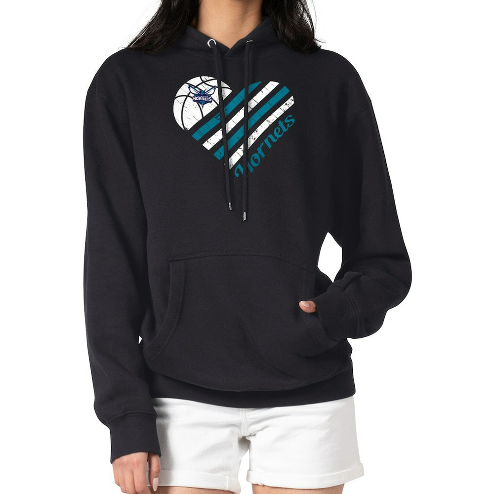 NBA Charlotte Hornets G-III 4Her by Carl Banks Women's Heart Pullover Hoodie - Black online