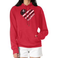 NBA Houston Rockets G-III 4Her by Carl Banks Women's Heart Pullover Hoodie - Red shop