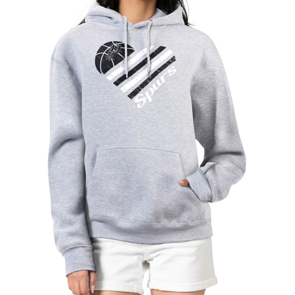 NBA San Antonio Spurs G-III 4Her by Carl Banks Women's Heart Pullover Hoodie - Heather Gray sale