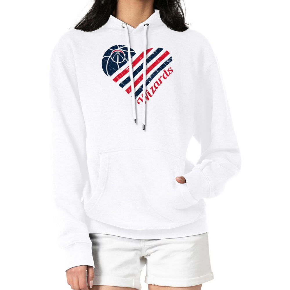 NBA Washington Wizards G-III 4Her by Carl Banks Women's Heart Pullover Hoodie - White online
