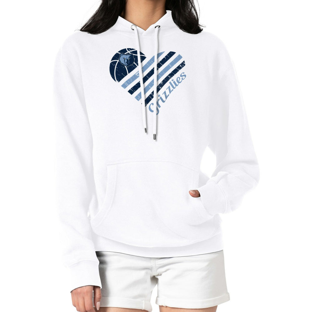 NBA Memphis Grizzlies G-III 4Her by Carl Banks Women's Heart Pullover Hoodie - White outlet