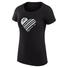 NBA San Antonio Spurs G-III 4Her by Carl Banks Women's Super-Slim Fit Lightweight Heart T-Shirt