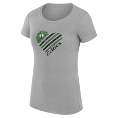 NBA Boston Celtics G-III 4Her by Carl Banks Women's Super-Slim Fit Lightweight Heart T-Shirt