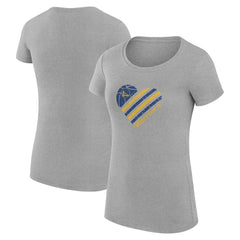 NBA Golden State Warriors G-III 4Her by Carl Banks Women's Super-Slim Fit Lightweight Heart T-Shirt sale