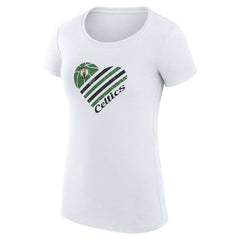 NBA Boston Celtics G-III 4Her by Carl Banks Women's Super-Slim Fit Lightweight Heart T-Shirt