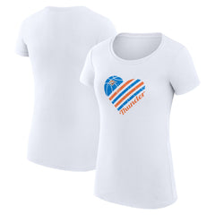 NBA Oklahoma City Thunder G-III 4Her by Carl Banks Women's Super-Slim Fit Lightweight Heart T-Shirt