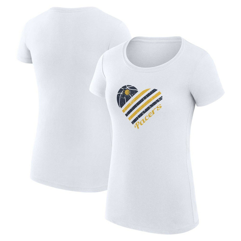 NBA Indiana Pacers G-III 4Her by Carl Banks Women's Super-Slim Fit Lightweight Heart T-Shirt