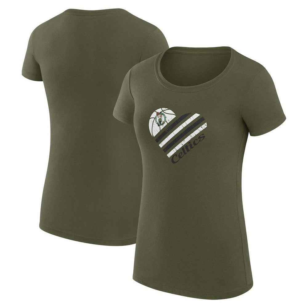 NBA Boston Celtics G-III 4Her by Carl Banks Women's Super-Slim Fit Lightweight Heart T-Shirt