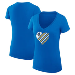 NBA Golden State Warriors G-III 4Her by Carl Banks Women's Super-Slim Fit Lightweight Heart V-Neck T-Shirt sale