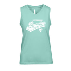 NHL Mint Pittsburgh Penguins Levelwear Women's Paisley Sweep V-Neck Tank Top