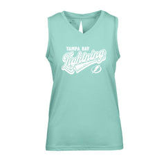 NHL Mint Tampa Bay Lightning Levelwear Women's Paisley Sweep V-Neck Tank Top
