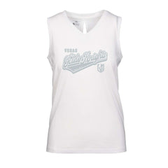NHL White Vegas Golden Knights Levelwear Women's Paisley Sweep V-Neck Tank Top