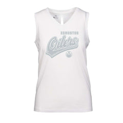 NHL White Edmonton Oilers Levelwear Women's Paisley Sweep V-Neck Tank Top