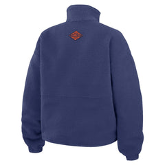 NHL Royal Edmonton Oilers WEAR by Erin Andrews Women's Polar Fleece Half-Zip Jacket