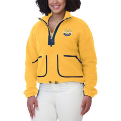 NHL Gold Nashville Predators WEAR by Erin Andrews Women's Polar Fleece Half-Zip Jacket