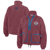 NHL Burgundy Colorado Avalanche WEAR by Erin Andrews Women's Polar Fleece Half-Zip Jacket