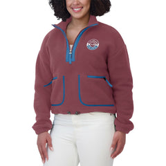 NHL Burgundy Colorado Avalanche WEAR by Erin Andrews Women's Polar Fleece Half-Zip Jacket