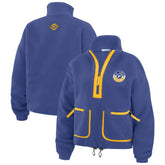 NHL Blue St. Louis Blues WEAR by Erin Andrews Women's Polar Fleece Half-Zip Jacket