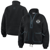NHL Black Vegas Golden Knights WEAR by Erin Andrews Women's Polar Fleece Half-Zip Jacket