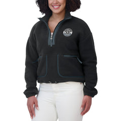 NHL Black Vegas Golden Knights WEAR by Erin Andrews Women's Polar Fleece Half-Zip Jacket