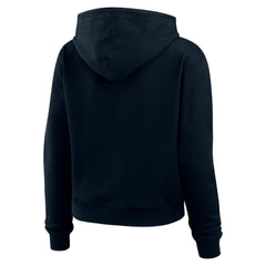 NHL Deep Sea Blue Seattle Kraken WEAR by Erin Andrews Women's Waffle-Knit Pullover Hoodie
