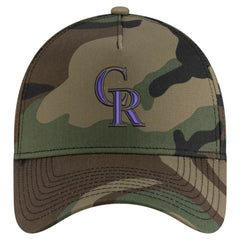 MLB Colorado Rockies New Era Woodland Team Pop 9FORTY A-Frame Adjustable Hat