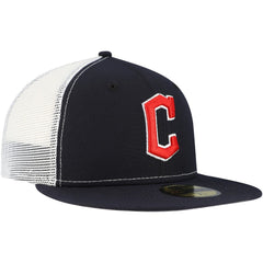 MLB Cleveland Guardians New Era Team Color 59FIFTY Trucker Fitted Hat