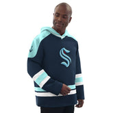 NHL Deep Sea Blue/Light Blue Seattle Kraken Starter Hockey Pullover Hoodie