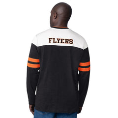 NHL Black Philadelphia Flyers Starter Blitz Durene Long Sleeve T-Shirt