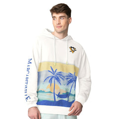 NHL Cream Pittsburgh Penguins Margaritaville Island Dream Peached Pullover Hoodie