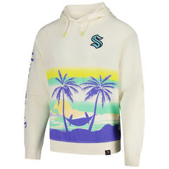 NHL Cream Seattle Kraken Margaritaville Island Dream Peached Pullover Hoodie