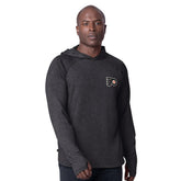 NHL Black Philadelphia Flyers MSX by Michael Strahan Fast Track Raglan Long Sleeve Hoodie T-Shirt