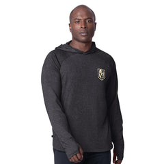 NHL Black Vegas Golden Knights MSX by Michael Strahan Fast Track Raglan Long Sleeve Hoodie T-Shirt