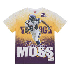 Randy Moss Burst Retired Player T-Shirt - Minnesota Vikings