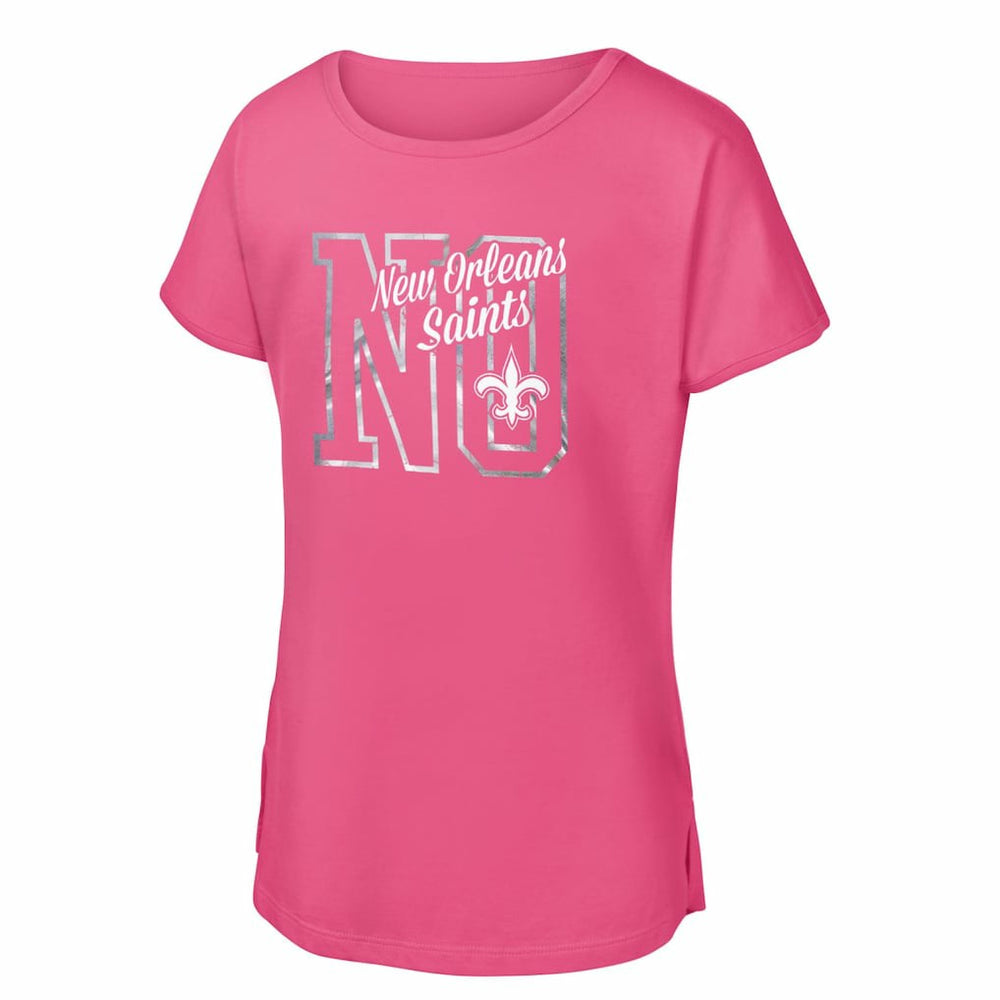 Girls Youth Signal Caller Dolman T-Shirt - New Orleans Saints