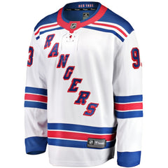 NHL White Mika Zibanejad New York Rangers Fanatics Away Premier Breakaway Player Jersey