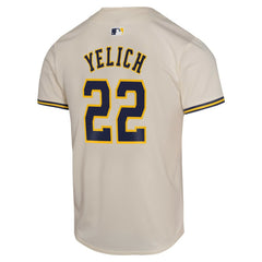 MLB Christian Yelich Milwaukee Brewers Nike Youth Home Game Player Jersey