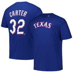 MLB Evan Carter Texas Rangers Fanatics Big & Tall Name & Number T-Shirt
