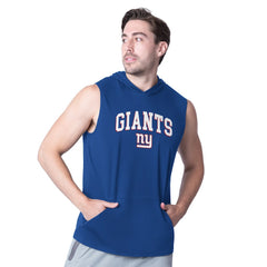 MSX by Michael Strahan Action Sleeveless Pullover Hoodie - New York Giants