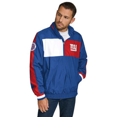 Tommy Hilfiger Gael Lightweight Half-Zip Hoodie Jacket - New York Giants
