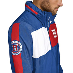 Tommy Hilfiger Gael Lightweight Half-Zip Hoodie Jacket - New York Giants