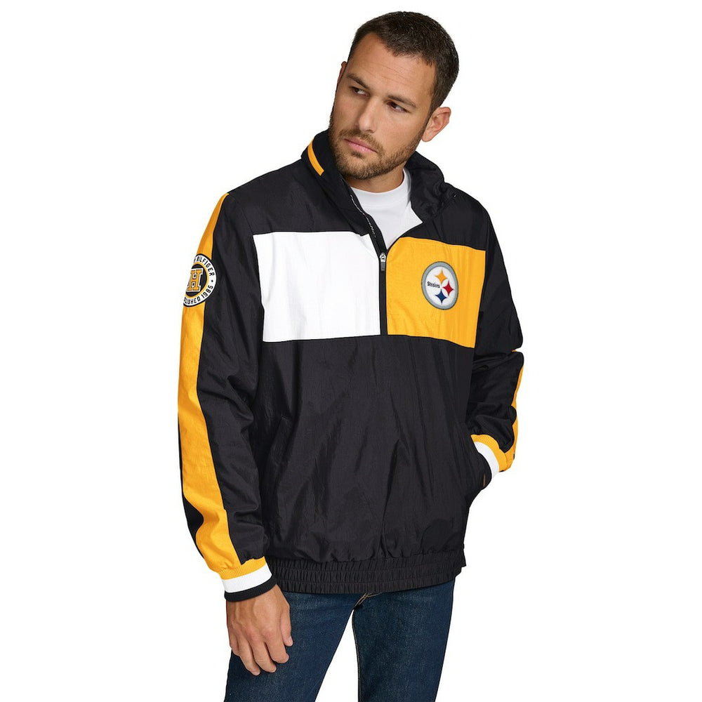 Tommy Hilfiger Gael Lightweight Half-Zip Hoodie Jacket - Pittsburgh Steelers