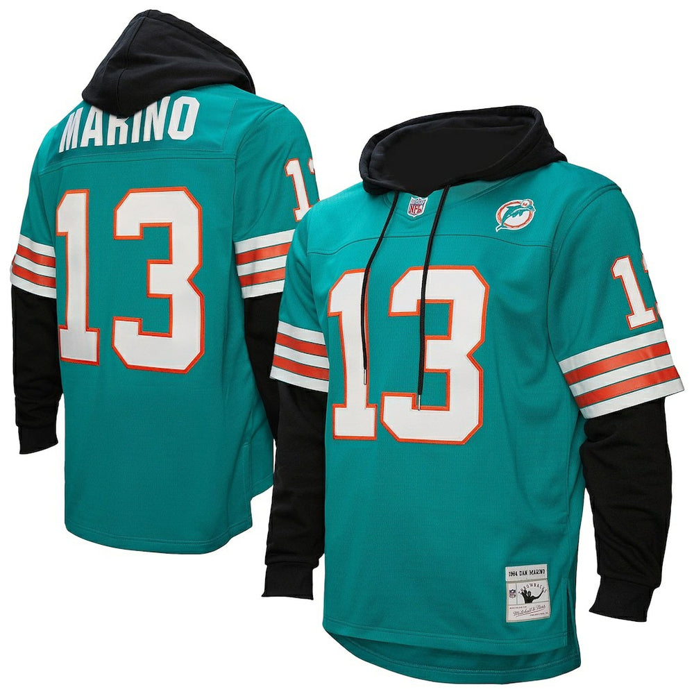 Dan Marino Player Name & Number Hoodie Legacy Jersey - Miami Dolphins