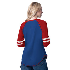 NBA Philadelphia 76ers G-III 4Her by Carl Banks Women's Winner Waffle Knit Thermal Long Sleeve Tri-Blend T-Shirt