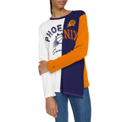 NBA Phoenix Suns Tommy Jeans Women's Amelia Color Blocked Long Sleeve T-Shirt