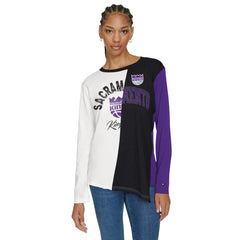 NBA Sacramento Kings Tommy Jeans Women's Amelia Color Blocked Long Sleeve T-Shirt